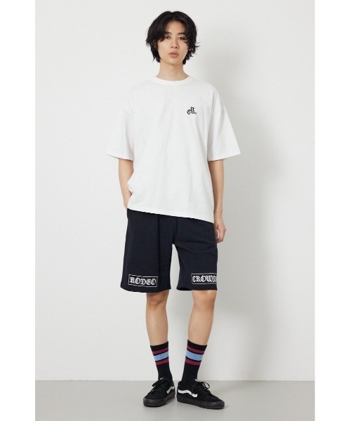 RODEO CROWNS WIDE BOWL(ロデオクラウンズワイドボウル)の「Blackletter ショートパンツ(スウェットパンツ・メンズ・グレー×ホワイト/ブラック/カモフラージュ・LARGE/MEDIUM/SMALL)」の12枚目の写真