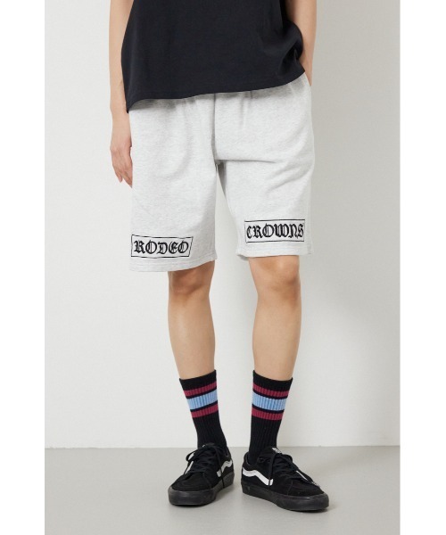 RODEO CROWNS WIDE BOWL(ロデオクラウンズワイドボウル)の「Blackletter ショートパンツ(スウェットパンツ・メンズ・グレー×ホワイト/ブラック/カモフラージュ・LARGE/MEDIUM/SMALL)」の14枚目の写真