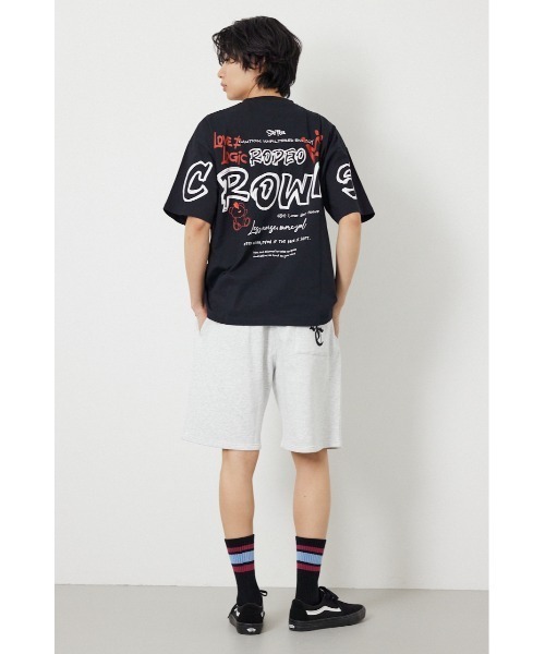 RODEO CROWNS WIDE BOWL(ロデオクラウンズワイドボウル)の「Blackletter ショートパンツ(スウェットパンツ・メンズ・グレー×ホワイト/ブラック/カモフラージュ・LARGE/MEDIUM/SMALL)」の18枚目の写真