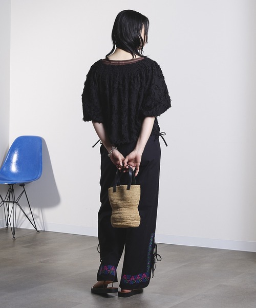ROSE BUD(ローズバッド)の「EMBROIDERY RIBBON PANTS(その他パンツ・レディース・ブラック/ホワイト・ONE SIZE)」の20枚目の写真