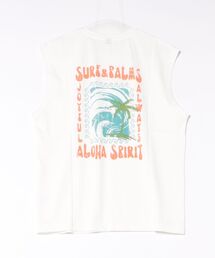 【Kahiko】SURF＆Palms アラホウUVカットMEN'Sタンクトップ