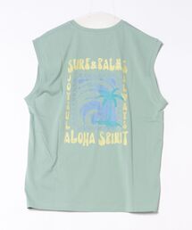 【Kahiko】SURF＆Palms アラホウUVカットMEN'Sタンクトップ