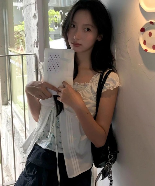 VIBGYOR（ヴィブジョー）の「【LAMPOON】花柄レイヤードブラウス（シャツ/ブラウス・レディース・ホワイト・MEDIUM/LARGE/SMALL）」の6枚目の写真