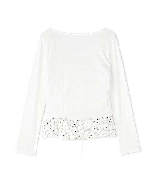 L.H.P(エルエイチピー)の「DeEVA/ディーヴァ/Dot Camisole & Cardigan(アンサンブル・レディース・ブラック/ホワイト・F)」の6枚目の写真