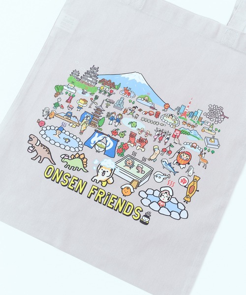 salle de bal(サルデバル)の「【 ONSEN FRiENDS / オンセンフレンズ 】トートバッグ WNI(トートバッグ・レディース・ライトグレー/パープル・FREE)」の5枚目の写真