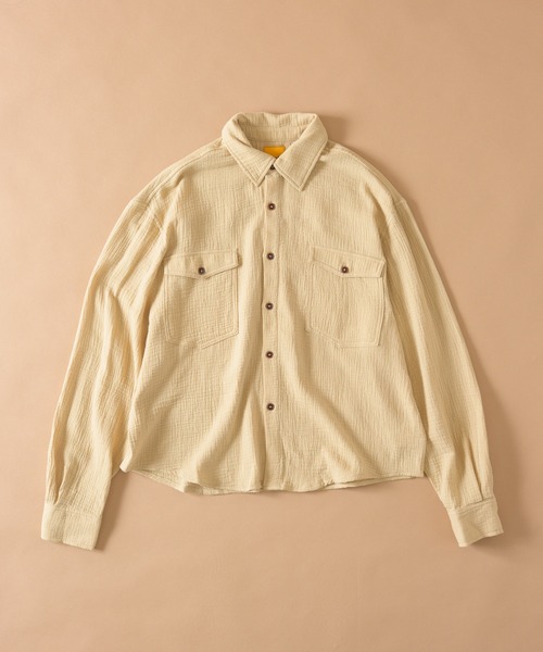 Zooodle(ズードル)の「Double Pocket Cotton Shirt - ダブルポケットコットンシャツ -(シャツ/ブラウス・メンズ・ネイビー/ベージュ・MEDIUM/LARGE)」の10枚目の写真
