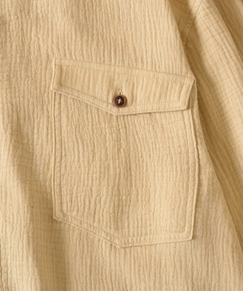 Zooodle(ズードル)の「Double Pocket Cotton Shirt - ダブルポケットコットンシャツ -(シャツ/ブラウス・メンズ・ネイビー/ベージュ・MEDIUM/LARGE)」の13枚目の写真