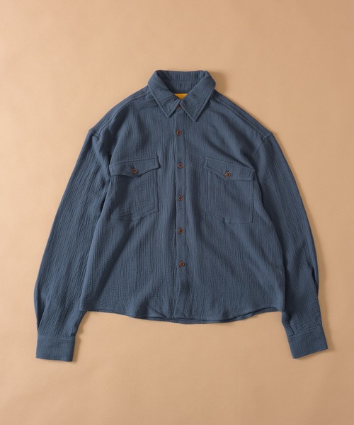Zooodle(ズードル)の「Double Pocket Cotton Shirt - ダブルポケットコットンシャツ -(シャツ/ブラウス・メンズ・ネイビー/ベージュ・MEDIUM/LARGE)」の19枚目の写真