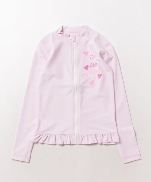 HAKKA KIDS（ハッカキッズ）の「ハートプリントラッシュガード（UVカット）（ラッシュガード・キッズ・ピンク/パープル・M/S/L）」の10枚目の写真