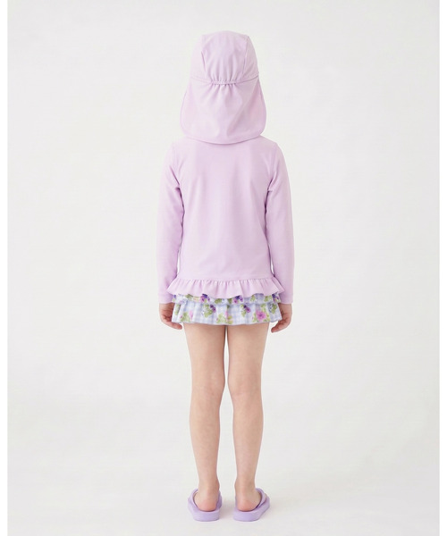 HAKKA KIDS（ハッカキッズ）の「ハートプリントラッシュガード（UVカット）（ラッシュガード・キッズ・ピンク/パープル・M/S/L）」の5枚目の写真