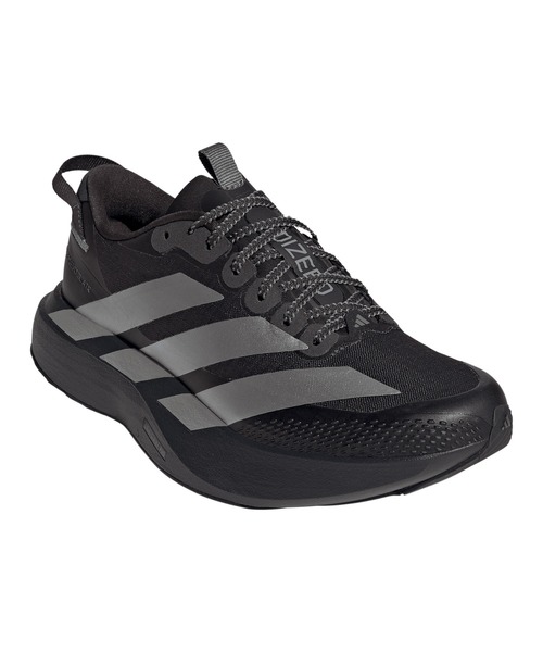 adidas（アディダス）の「adidas/アディダス ランニングシューズ ADIZERO EVO SL ATR M アディゼロ エヴォ KK2721（スニーカー・レディース・ブラック×シルバー・24.5cm/24.0cm/23.5cm/23.0cm/26.0cm/25.5cm/25.0cm）」の3枚目の写真