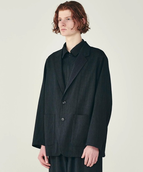 markaware(マーカウェア)の「STROLL AROUND JACKET(テーラードジャケット・メンズ・ブラック・1/2)」の3枚目の写真