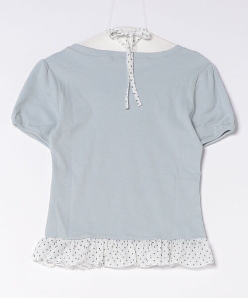 GORGE(ゴージ)の「《ホルターストラップ×ドットフリル》カットソー/韓国風×ガーリー/春夏/全3色(Tシャツ/カットソー・レディース・ブラック/オフホワイト/ライトブルー・F)」の9枚目の写真