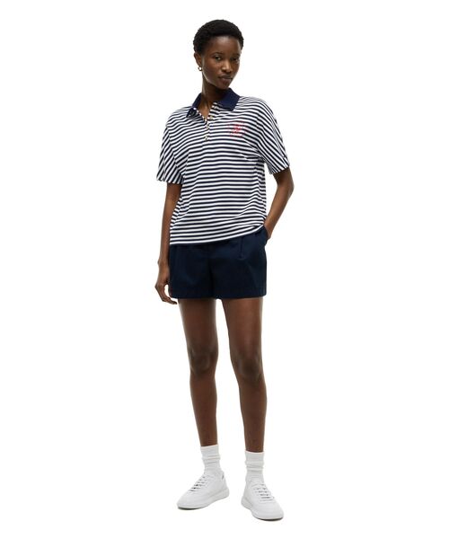 TOMMY HILFIGER(トミーヒルフィガー)の「バイカラーショートスリーブポロシャツ(ポロシャツ・レディース・マルチ/ネイビー・X-SMALL/MEDIUM/SMALL)」の3枚目の写真