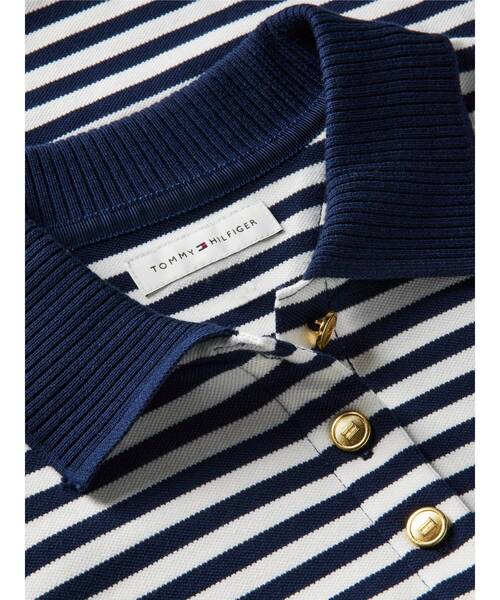 TOMMY HILFIGER(トミーヒルフィガー)の「バイカラーショートスリーブポロシャツ(ポロシャツ・レディース・マルチ/ネイビー・X-SMALL/MEDIUM/SMALL)」の5枚目の写真