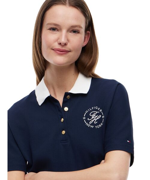 TOMMY HILFIGER(トミーヒルフィガー)の「バイカラーショートスリーブポロシャツ(ポロシャツ・レディース・マルチ/ネイビー・X-SMALL/MEDIUM/SMALL)」の6枚目の写真