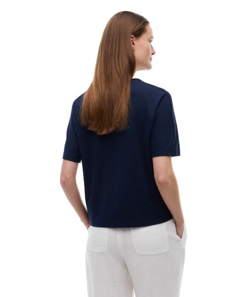 TOMMY HILFIGER(トミーヒルフィガー)の「バイカラーショートスリーブポロシャツ(ポロシャツ・レディース・マルチ/ネイビー・X-SMALL/MEDIUM/SMALL)」の7枚目の写真