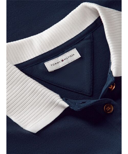 TOMMY HILFIGER(トミーヒルフィガー)の「バイカラーショートスリーブポロシャツ(ポロシャツ・レディース・マルチ/ネイビー・X-SMALL/MEDIUM/SMALL)」の9枚目の写真