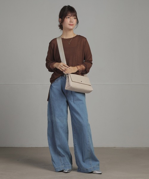 ALTROSE(アルトローズ)の「【500mlペットボトル対応】2WAY ショルダー ボディ ルーカス(ショルダーバッグ・レディース・キャメル/グレー/アイボリー/ブラック・FREE)」の7枚目の写真