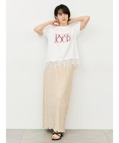 Samansa Mos2（サマンサ モスモス）の「メローナロースカート（スカート・レディース・ブラック/ドット/グリーン・F）」の18枚目の写真
