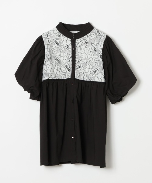 AMERICAN RAG CIE（アメリカンラグシー）の「【AMERICAN RAG CIE】  インディアレースブラウス（WOMEN）（シャツ/ブラウス・レディース・ブラック/オフホワイト・FREE）」の3枚目の写真