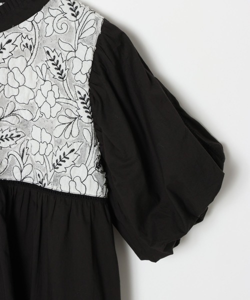 AMERICAN RAG CIE（アメリカンラグシー）の「【AMERICAN RAG CIE】  インディアレースブラウス（WOMEN）（シャツ/ブラウス・レディース・ブラック/オフホワイト・FREE）」の6枚目の写真