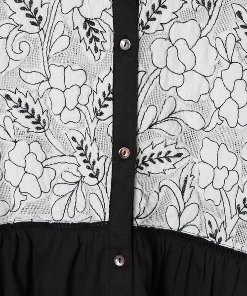 AMERICAN RAG CIE（アメリカンラグシー）の「【AMERICAN RAG CIE】  インディアレースブラウス（WOMEN）（シャツ/ブラウス・レディース・ブラック/オフホワイト・FREE）」の10枚目の写真