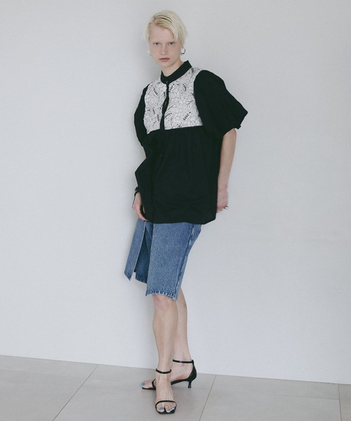 AMERICAN RAG CIE(アメリカンラグシー)の「【AMERICAN RAG CIE】 インディアレースブラウス(WOMEN)(シャツ/ブラウス・レディース・ブラック/オフホワイト・FREE)」の19枚目の写真