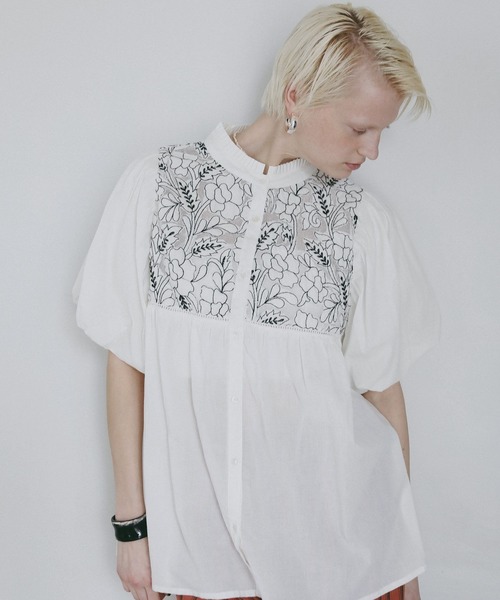 AMERICAN RAG CIE(アメリカンラグシー)の「【AMERICAN RAG CIE】 インディアレースブラウス(WOMEN)(シャツ/ブラウス・レディース・ブラック/オフホワイト・FREE)」の15枚目の写真