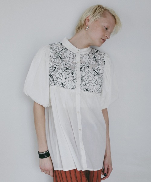 AMERICAN RAG CIE(アメリカンラグシー)の「【AMERICAN RAG CIE】 インディアレースブラウス(WOMEN)(シャツ/ブラウス・レディース・ブラック/オフホワイト・FREE)」の14枚目の写真