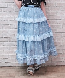 axes femme POETIQUE | リボン柄シアーチェックSK(スカート)