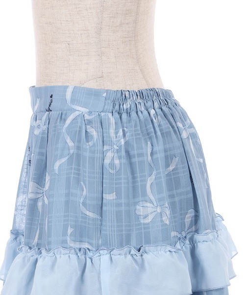 axes femme POETIQUE（アクシーズファムポエティック）の「リボン柄シアーチェックＳＫ（スカート・レディース・ピンク/オレンジ/ブルー・MEDIUM）」の22枚目の写真