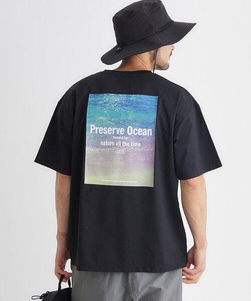 CAMP7（キャンプセブン）の「Ｏｎｅ　Ｏｃｅａｎ　Ｔシャツ（Tシャツ/カットソー・メンズ・ホワイト系1/ブラック系・03/04/05/06）」の2枚目の写真