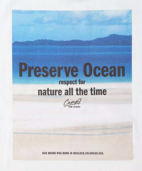 CAMP7（キャンプセブン）の「Ｏｎｅ　Ｏｃｅａｎ　Ｔシャツ（Tシャツ/カットソー・メンズ・ホワイト系1/ブラック系・03/04/05/06）」の14枚目の写真