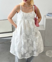 レース花柄ワンピース