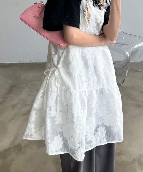 mul.(ムル)の「レース花柄ワンピース(ワンピース・レディース・ホワイト/ブラック・FREE)」の7枚目の写真