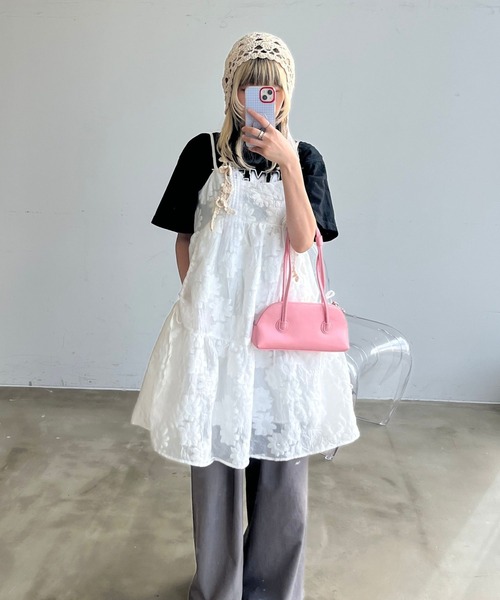 mul.(ムル)の「レース花柄ワンピース(ワンピース・レディース・ホワイト/ブラック・FREE)」の5枚目の写真