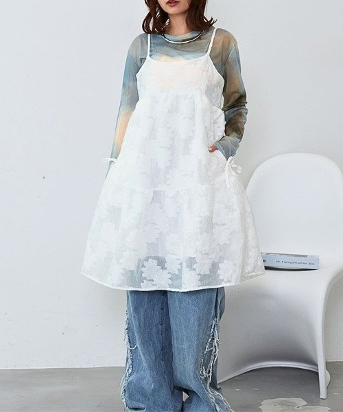 mul.(ムル)の「レース花柄ワンピース(ワンピース・レディース・ホワイト/ブラック・FREE)」の21枚目の写真