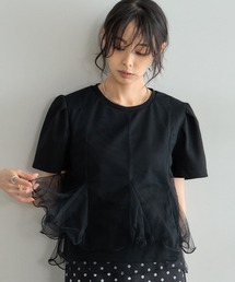 &. NOSTALGIA | チュールフリル付きプルオーバー(Tシャツ/カットソー)