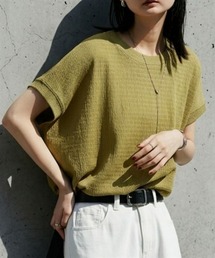 シャーリングジャガードドルマンプルオーバー［Soiunique］