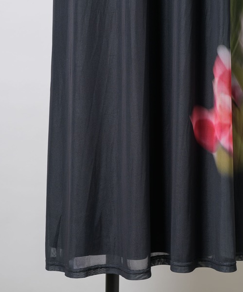 yae(ヤエ)の「Original flower pattern dress / オリジナルフラワーパターンドレス(ワンピース・レディース・グレー/ブラック・36/38)」の22枚目の写真