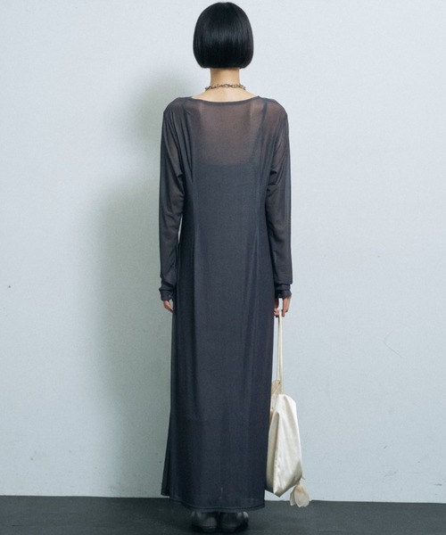 yae(ヤエ)の「Original flower pattern dress / オリジナルフラワーパターンドレス(ワンピース・レディース・グレー/ブラック・36/38)」の14枚目の写真