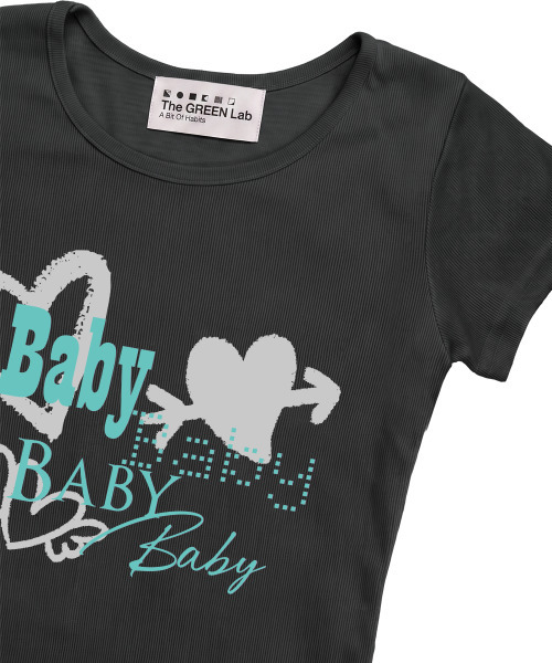 THE GREEN LAB（ザグリーンラボ）の「BABY ボートネックスリム半袖Tシャツ [チャコールグレー]（Tシャツ/カットソー・レディース・その他・FREE）」の14枚目の写真