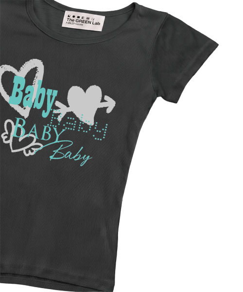 THE GREEN LAB（ザグリーンラボ）の「BABY ボートネックスリム半袖Tシャツ [チャコールグレー]（Tシャツ/カットソー・レディース・その他・FREE）」の15枚目の写真