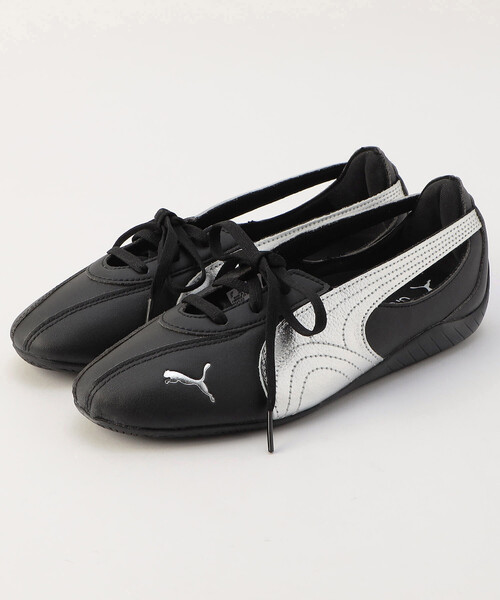 PUMA（プーマ）の「PUMA/プーマ SPEEDCAT BALLET NOVA METALLIC WOMENS[23.5cm～24.5cm展開]/スピードキャット バレエ ノヴァメタリック スニーカ（スニーカー・レディース・ブラック/ホワイト・24.0cm/23.5cm）」の2枚目の写真