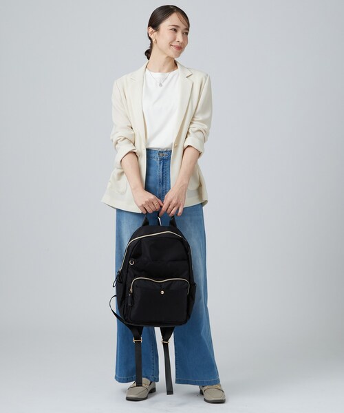 SHOO・LA・RUE(シューラルー)の「【撥水】整理整頓できちゃうリュック(バックパック/リュック・レディース・ブラック/ダークグレー/ブラック系4/グレー系4・00)」の17枚目の写真