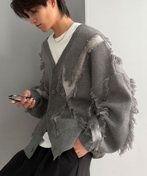 Java（ジャバ）の「《JaVaジャバコラボ》配色×フリンジ、圧倒的存在感。配色フリンジVネックニットカーディガン（カーディガン/ボレロ）」