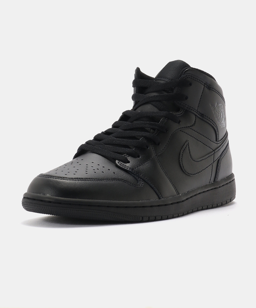 JORDAN BRAND(ジョーダンブランド)の「JORDAN BRAND AIR JORDAN 1 MID 554724-093(スニーカー・メンズ・ブラック・27.5cm/28cm/28.5cm/29cm/30cm/25.5cm/26cm/26.5cm/27cm)」の2枚目の写真