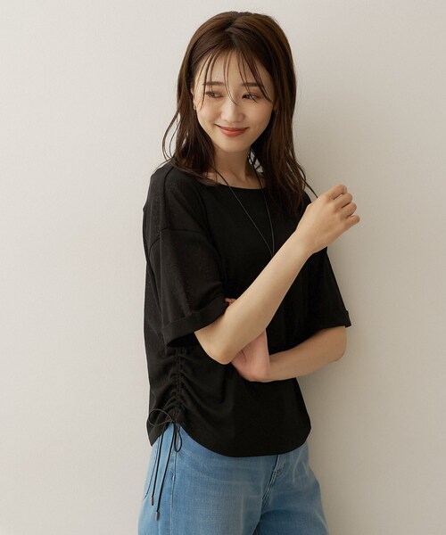 UNTITLED(アンタイトル)の「ドロストプルオーバージャージ(Tシャツ/カットソー・レディース・ホワイト/ブラック/グリーン・04/44/48/50/00/02)」の9枚目の写真