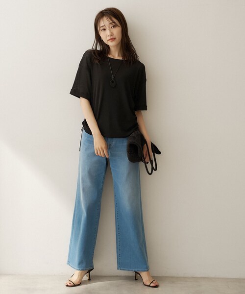 UNTITLED(アンタイトル)の「ドロストプルオーバージャージ(Tシャツ/カットソー・レディース・ホワイト/ブラック/グリーン・04/44/48/50/00/02)」の11枚目の写真